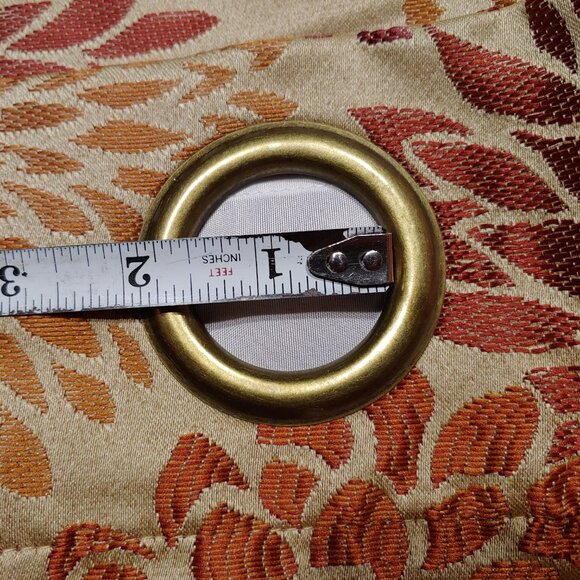 Pier 1 Imports Satinated Floral Shimmery Lined Curtain Set 50x84" (2) - Picture 5 of 9